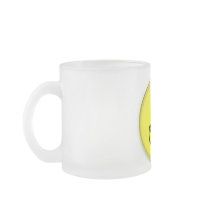 Cute Black Cat Cartoon in Yellow 3D Circle Design Coffee Mug