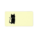 Cute Black Cat Custom Address Labels