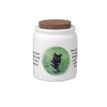 Cute Black Cat Funny Quotations Candy Jar at Zazzle