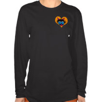 Cute Black Cat Heart 2-Sided Women's Dark Shirts