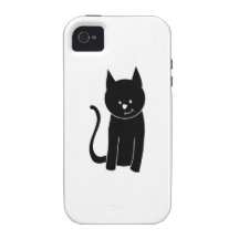Cute Black Cat iPhone 4/4S Cover