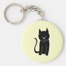 Cute Black Cat Keychain