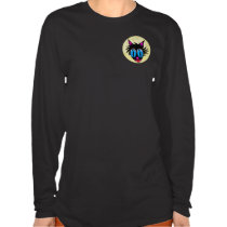Cute Black Cat Moon 2-Sided Women's Dark Shirts