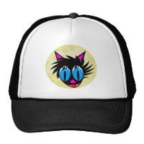 Cute Black Cat Moon Hats