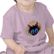 Cute Black Cat Moon Infant T-Shirt