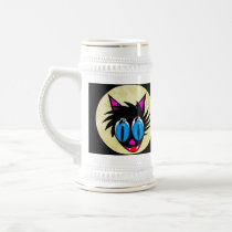 Cute Black Cat Moon Steins Coffee Mugs