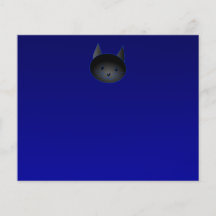 Cute Black Cat on deep midnight blue. Full Color Flyer