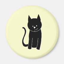 Cute Black Cat Refrigerator Magnets