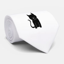 Cute Black Cat Neckties