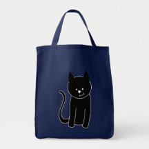 Cute Black Cat Tote Bag