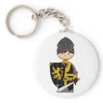Cute Black Crusader Knight Magnet Key Chains
