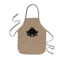cute black frog apron