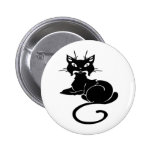 Cute Black Kitty Button