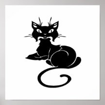 Cute Black Kitty Posters