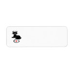 Cute Black Kitty Return Address Label
