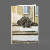 Cute Black Lab Greeting Card