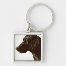 Cute Black Lab Key Chain