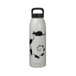 Cute Black Mouse Design. Spiral of Mice. Drinking Bottle