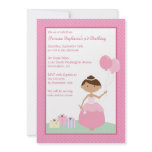 Cute black princess birthday party invitation