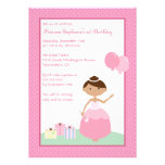 Cute black princess birthday party invitation invitations