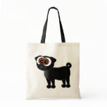 Cute Black Pug Tote Bag