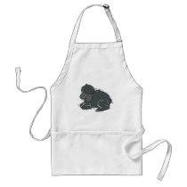 cute black sleep aprons