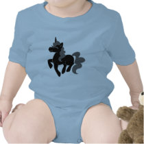 Cute Black Unicorn t-shirts