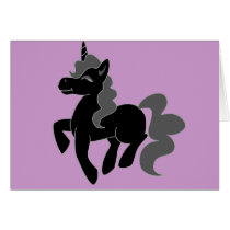 Cute Black Unicorn cards