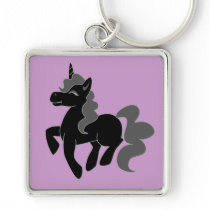 Cute Black Unicorn keychains