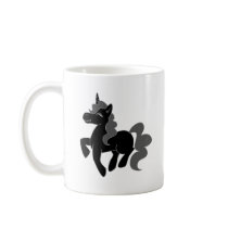 Cute Black Unicorn mugs