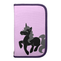 Cute Black Unicorn Planner folio planners
