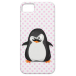 Cute Black  White Penguin And  Funny Mustache iPhone 5 Cover