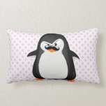 Cute Black  White Penguin And  Funny Mustache Pillow