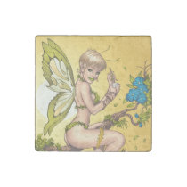 blond, elf, fairy, faerie, al rio, pinup, faeries, illustration, drawing, cute, jungle, [[missing key: type_giftstone_magne]] with custom graphic design