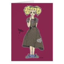 Cute blond girl cards