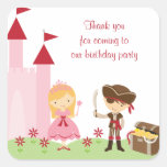 Cute Blonde Princess and PIrate Stickers