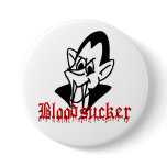 Cute Bloodsucker Vampire Cartoon Halloween Button