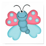cute blue and pink butterfly posters