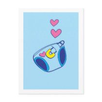 Cute Blue baby Diaper design from Wicked Greetings Post Cards