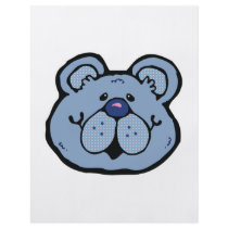 cute blue bear face flyers