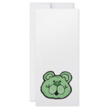 cute blue bear face full color rack card