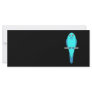 Cute Blue Bird. Parakeet. Black Rack Card Template
