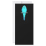 Cute Blue Bird. Parakeet. Black Rack Card