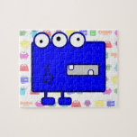 Cute Blue Cartoon Monster Puzzle
