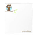 Cute Blue Cartoon Owl