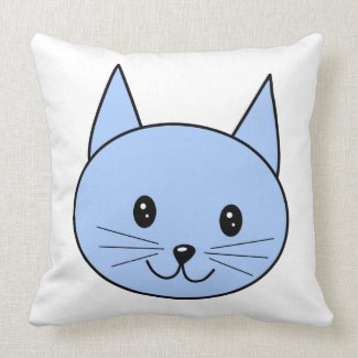 Cute Blue Cat. Pillows