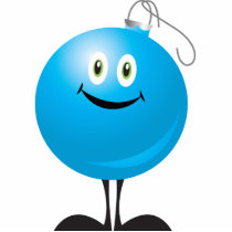 Cute Blue Christmas Ornament photo sculptures by TheChristmasBoutique Cute Blue Christmas Ornament photo sculptures