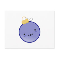 Cute Blue Christmas Ornament postcards by doodles_designs Cute Blue Christmas Ornament postcards