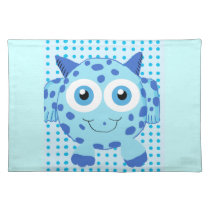 Cute Blue Cow Critter American MoJo Placemat placemats