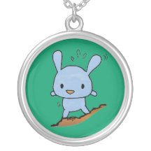 Cute blue Doggy Personalized Necklace